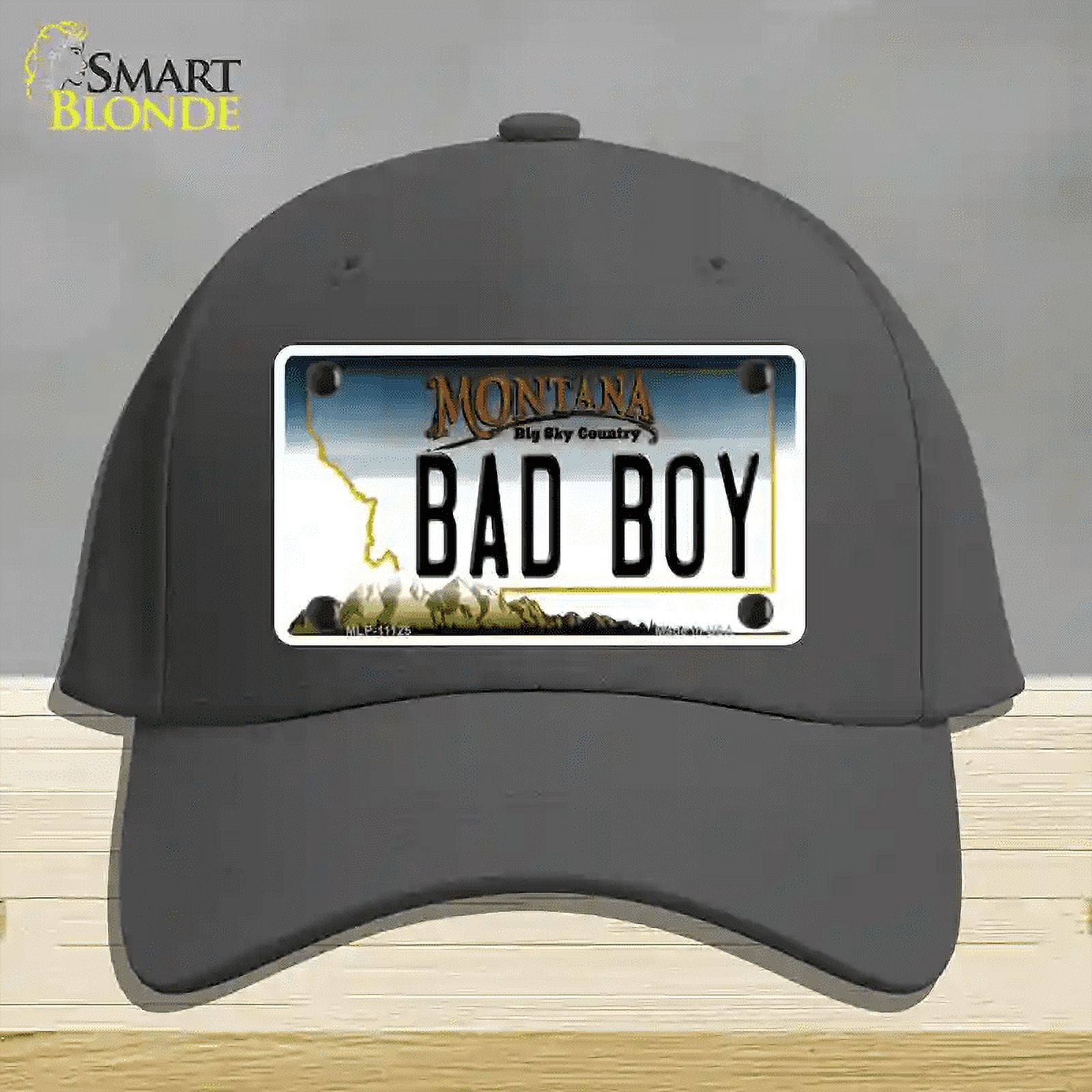Bad Boy Montana State Novelty License Plate Hat Cotton Charcoal Bad Boy Montana State Novelty License Plate Hat Cotton Charcoal