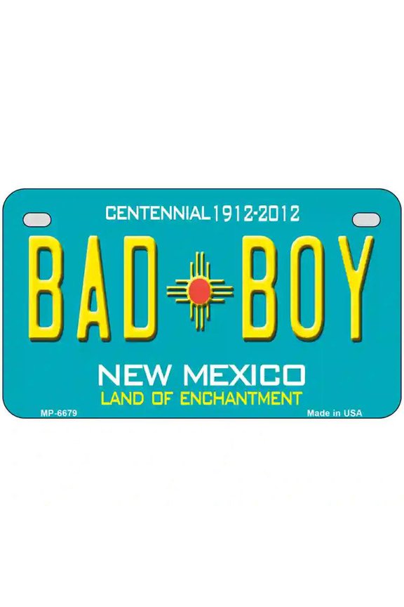 Bad Boy New Mexico Novelty Metal License Plate 7" x 4" Motorcycle