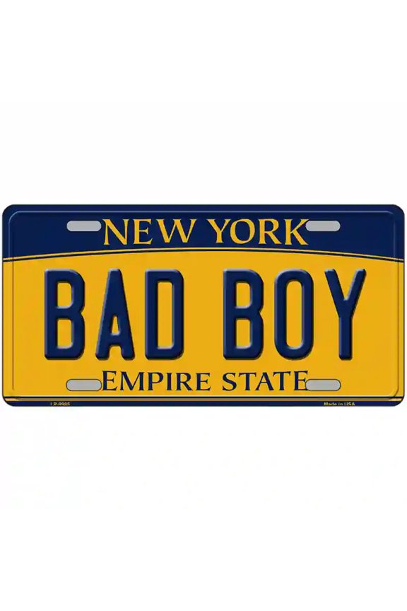 Bad Boy New York Metal Novelty License Plate 12" x 6" Automotive
