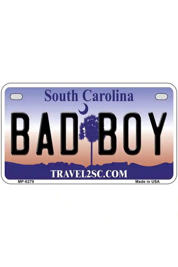 Bad Boy South Carolina Novelty Metal License Plate 7" x 4" Motorcycle
