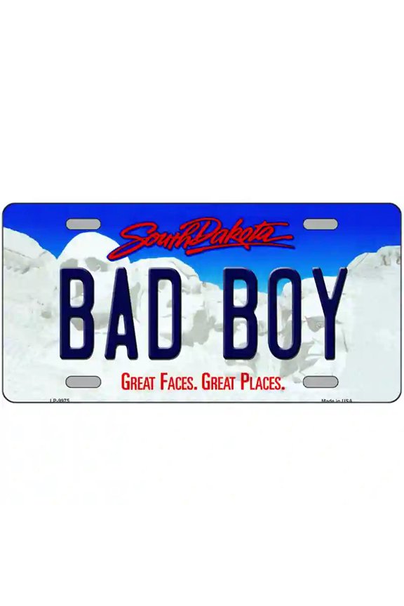 Bad Boy South Dakota Metal Novelty License Plate 12" x 6" Automotive