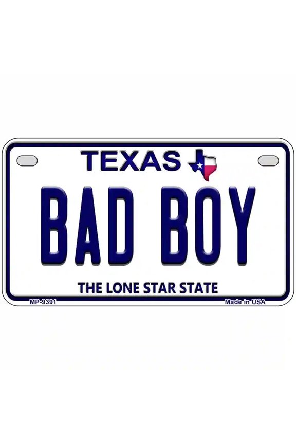Bad Boy Texas Novelty Metal License Plate 7" x 4" Motorcycle