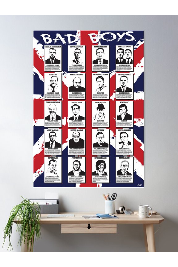 Bad Boys Poster Wall Art, Modern Wall Decor For Living Room Bedroom, 16x24 UNFRAMED