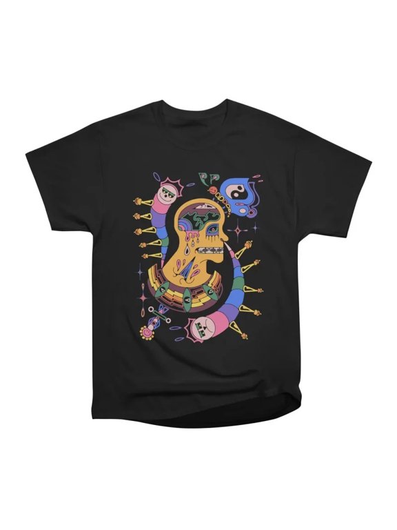 Bad Brain Funny Skull Mind Mischief Graphic T-Shirt Tee