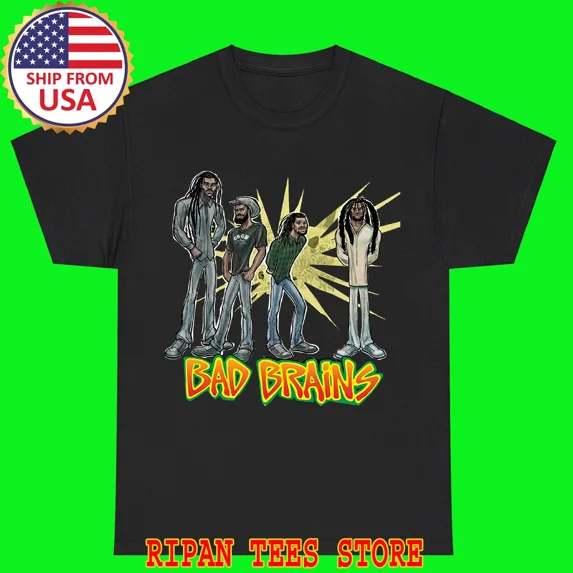 Bad Brains Black T-Shirt Size S - 5XL