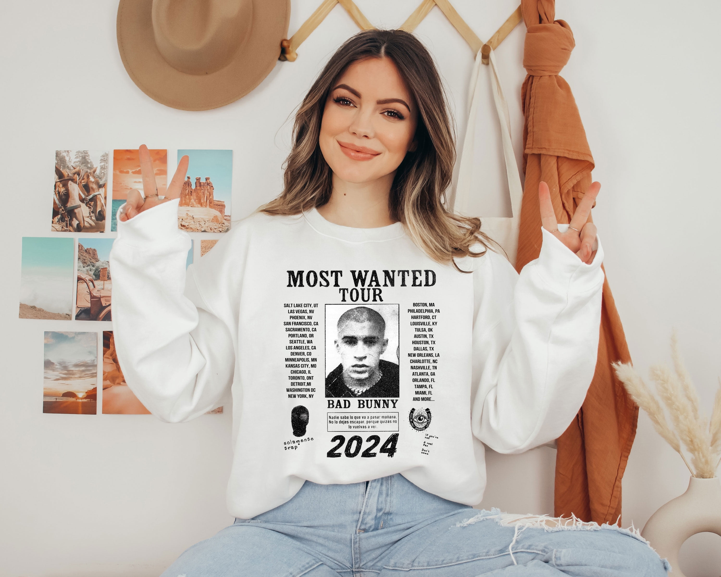 Bad_Bun.Ny Most Wanted Tour 2024 Shirt Vintage Gift Men Women 2
