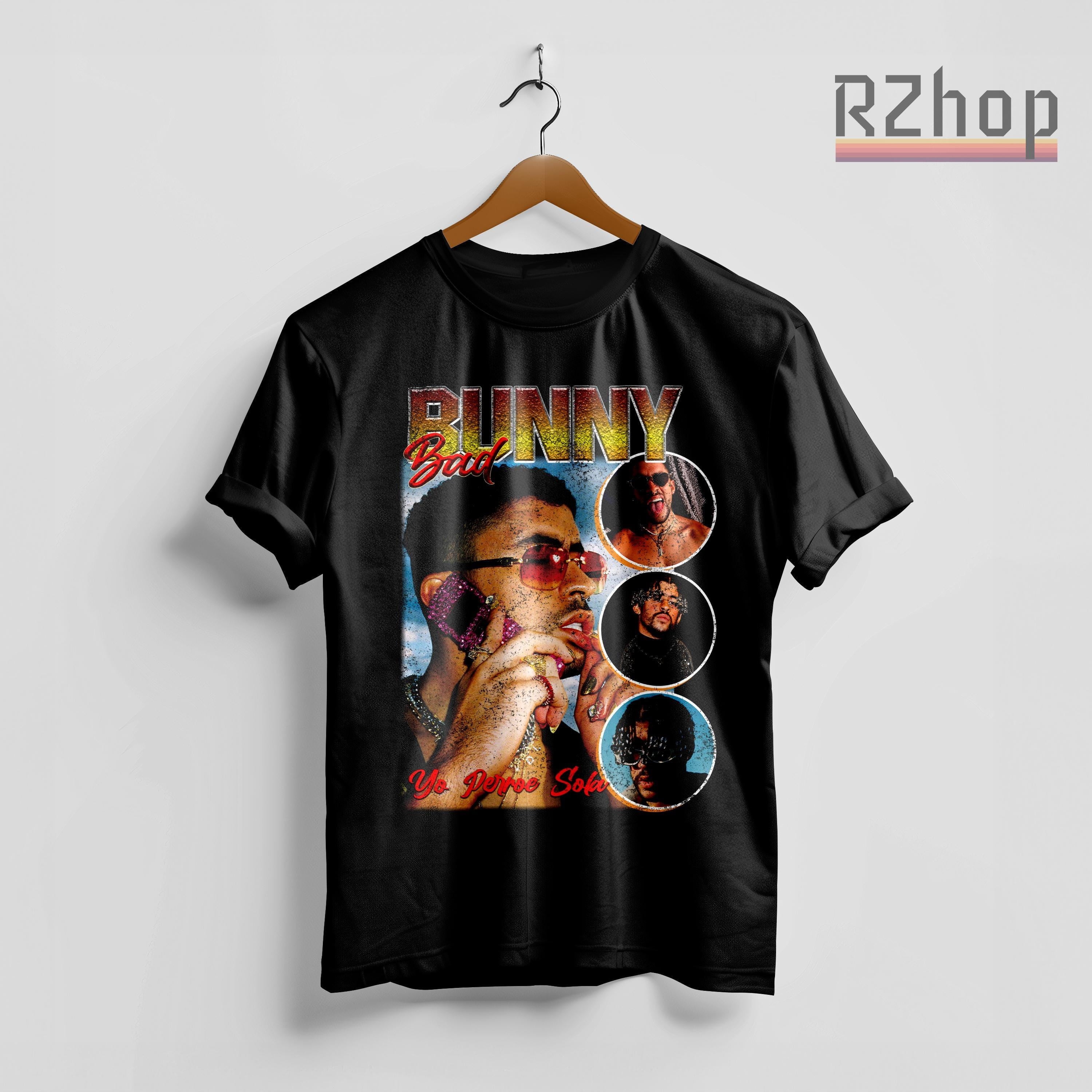 Bad Bunny Bootleg Vintage Rap Tee Retro 90s Streetwear Distress T Shirt