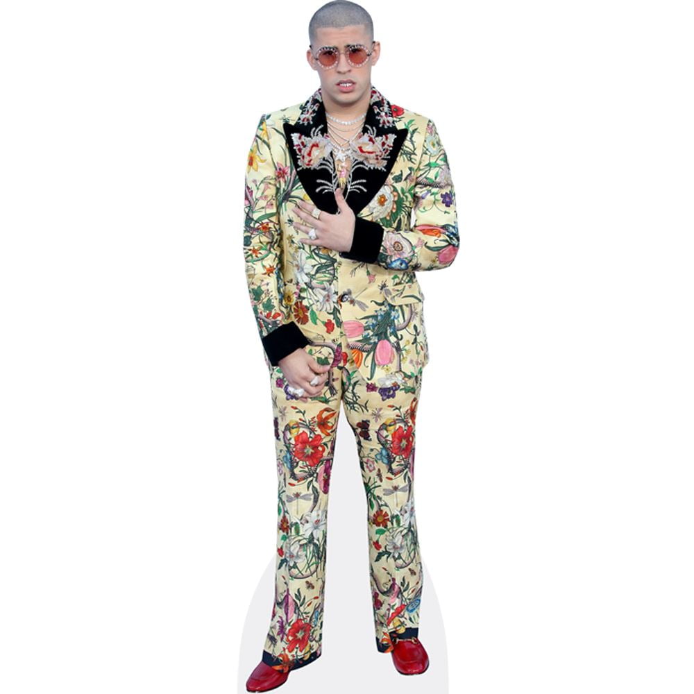 Bad Bunny (Floral Suit) Mini Cardboard Cutout Standee - Walmart.com