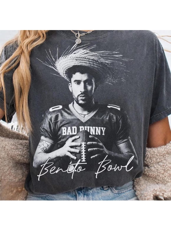 Bad Bunny Football Shirt, Bad Benito Shirt, Bad Bunny Bowl 2026 Halftime Show Shirt, Benito Bowl Fan T-Shirt