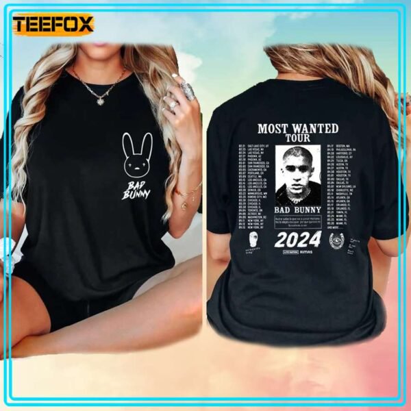 Bad Bunny Most Wanted Tour 2024 TShirt