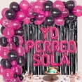 thumbnail image 1 of Bad Bunny Party Decorations Yo Perro Sola Balloon Banner Hot Pink and Black - Balloon Garland Arch Kit with Curtain for Graduation Birthday Anniversary Party Decorations, 1 of 6