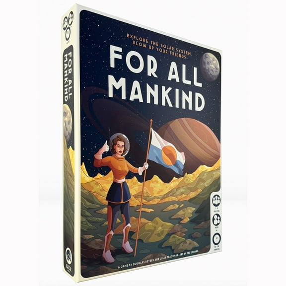 Bad Cat Media: For All Mankind - Strategic Space Exploration Board Game, Dominate & Blow Up Your Friends, Resource Management, Ages 14+, 1-4 Players