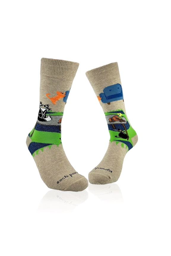 Bad Cats Socks from the Sock Panda (Adult Medium - Women's Shoe Sizes 5-10)