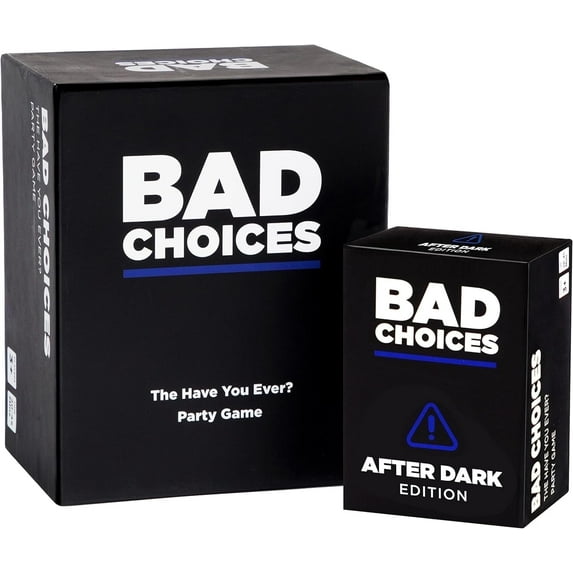 BAD CHOICES Set - Base Game + After Dark Expansion - The Have You Ever? Party Game