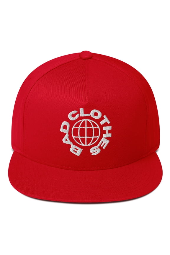"Bad Clothes Around the World" (Snapback Hat) (Red)