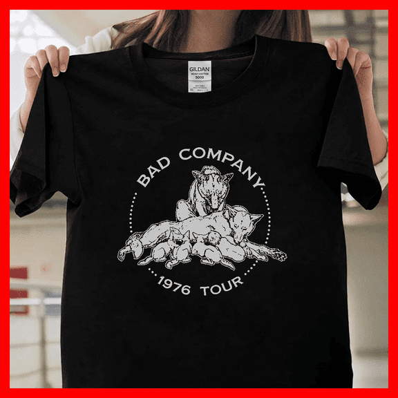 Bad Company 1976 Tour Rock Band Retro Graphic Aesthetic Vintage T3214 Unisex Graphic T-Shirt Soft Cotton, Sizes S-5XL