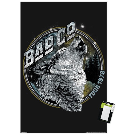 Bad Company - 1976 Wolf Tour Wall Poster, 22.375" x 34"
