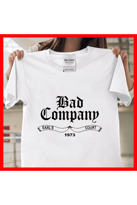 Bad Company Earls Court London 1973 Retro Graphic Rock Band Gift T3244 Unisex Graphic T-Shirt Soft Cotton, Sizes S-5XL
