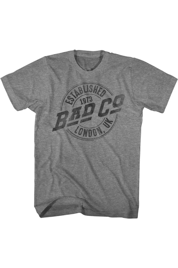 Bad Company Faded Logo Graphite Heather Adult T-Shirt