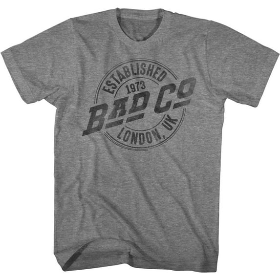 Bad Company Fadedlogo Graphite Heather Adult T-Shirt 3Xl