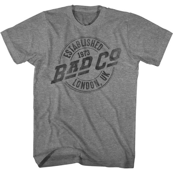 Bad Company Fadedlogo Graphite Heather Adult T-Shirt 5Xl