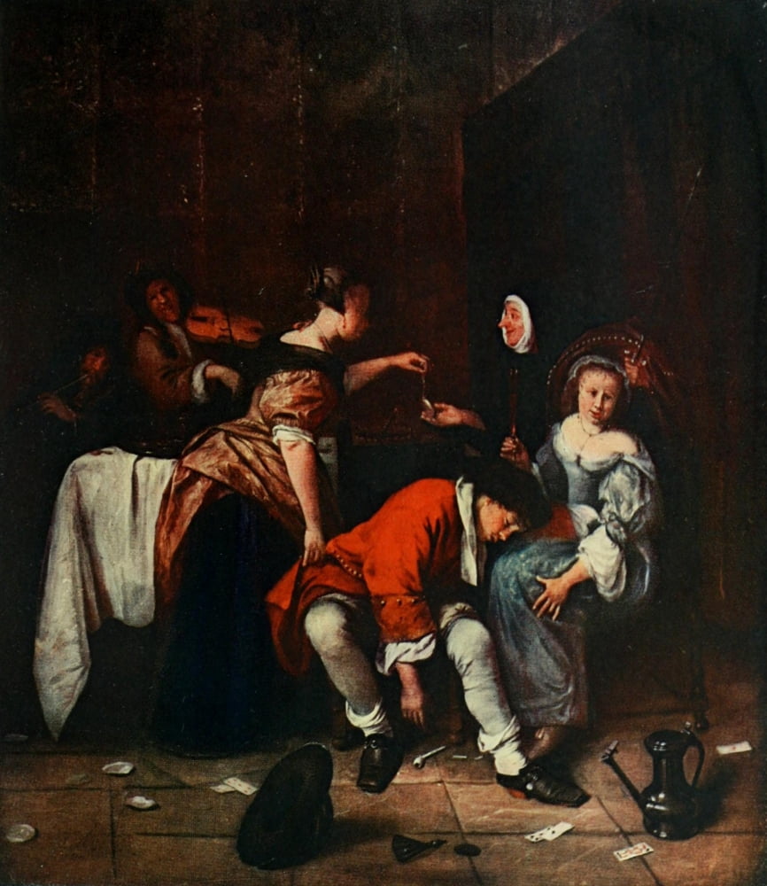 Bad Company History of Painting 1911 Canvas Art - Jan Steen (24 x 36)
