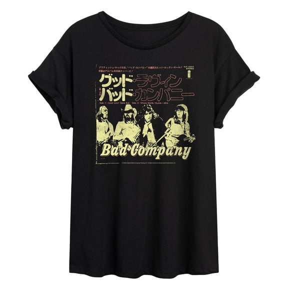 Bad Company - Japan Single - Juniors Oversized Graphic T-Shirt