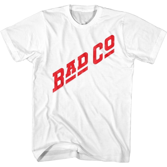 Bad Company Redlogo White Adult T-Shirt M
