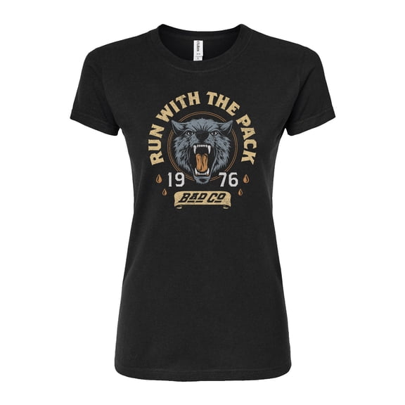 Bad Company - Run With The Pack - Juniors Fitted Short Sleeve Graphic T-Shirt