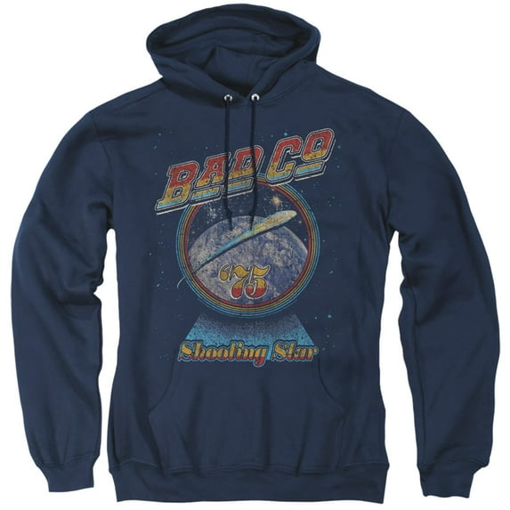 Bad Company Shooting Star Adult Pullover Hoodie Sweatshirt Navy