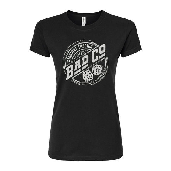 Bad Company - Straight Shooter Badge - Juniors Fitted Graphic T-Shirt