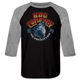 thumbnail image 1 of Bad Company Wolf Head 74 Vintage Black/Premium Heather Adult 3/4 Sleeve Raglan T-Shirt, 1 of 2