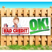 Bad Credit OK 3 13 oz heavy duty vinyl banner sign with metal grommets, new, store, advertising, flag, (many sizes available)