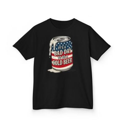 Bad Day 4th of July USA Kids Heavy Cotton Tee-KHJUL4502B-Black-L