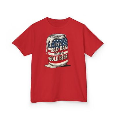 Bad Day 4th of July USA Kids Heavy Cotton Tee-KHJUL4502B-Red-L