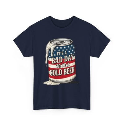 Bad Day 4th of July USA Unisex Heavy Cotton Tee-KHJUL4502-Navy-5XL