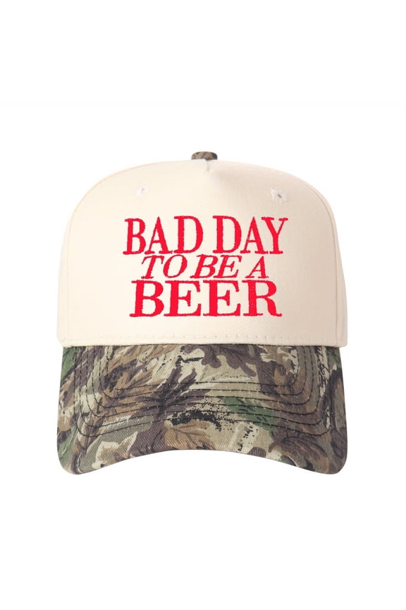 Bad Day To BE Embroidered Trucker Hat Humorous Novelty Statement Cap Unisex Adjustable Snapback for Weekend and Party Wear