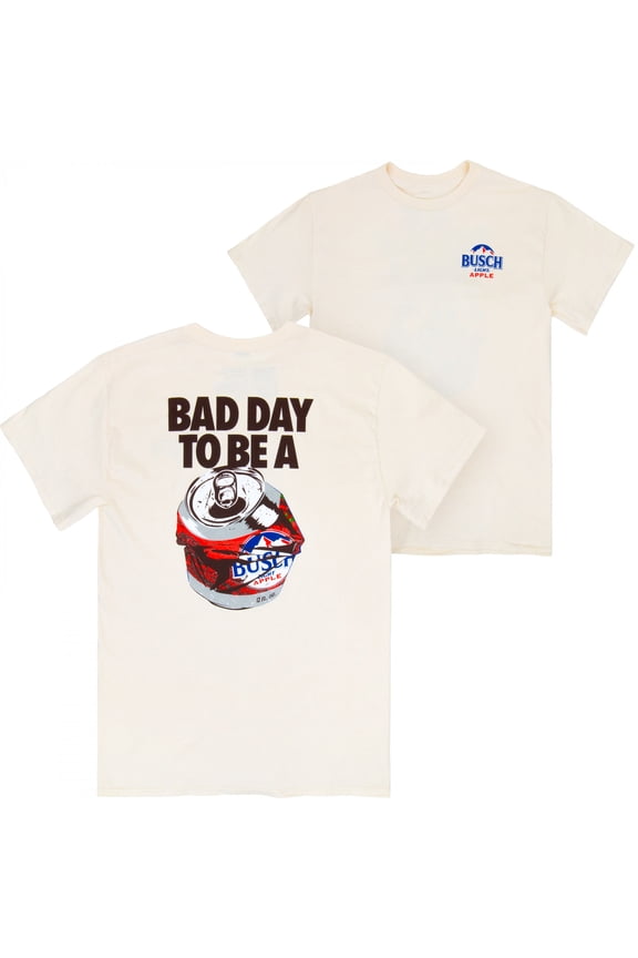 Bad Day to Be a Busch Light Apple Beige Front and Back Print T-Shirt-3XLarge