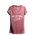 thumbnail image 1 of Bad Decisions Club Women's Fashion Relaxed V-Neck T-Shirt Tee Heather Rouge Large, 1 of 3