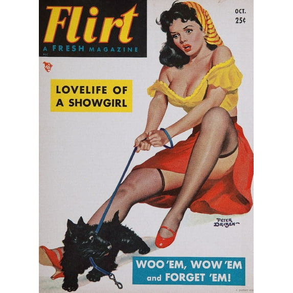 Bad Dog Posters Flirt Magazine Cover 24inx36in Poster 24x36 poster Color Category: Multi, Unframed, Ages: Adults