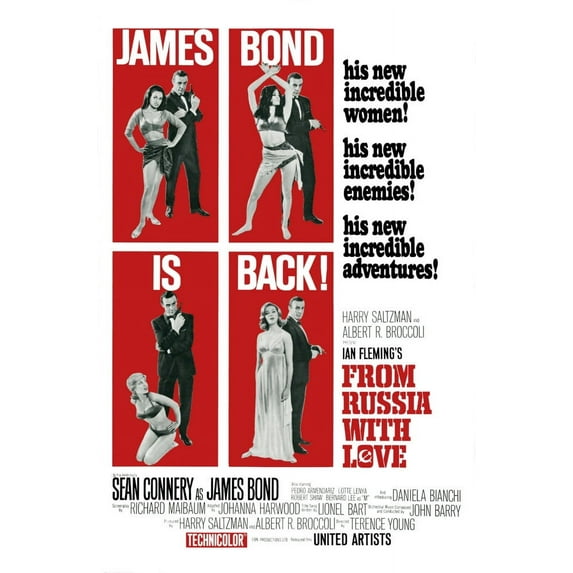 Bad Dog Posters From Russia With Love Movie Poster 11x17 Art Poster Multi-Color Square Adults