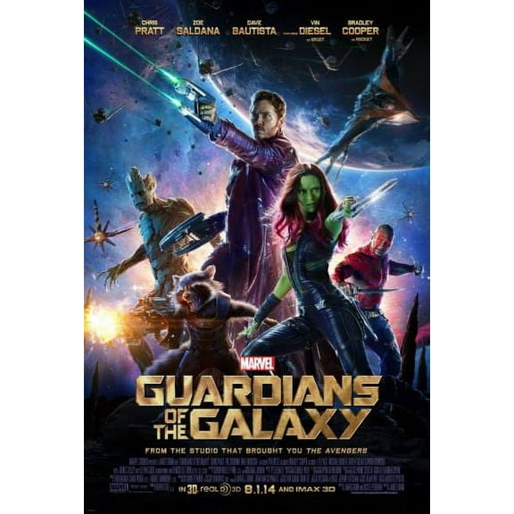 Bad Dog Posters Guardians Of The Galaxy Movie Poster 11inx17in Mini Poster Wall Art 11x17 poster Color Category: Multi, Unframed, Ages: Adults