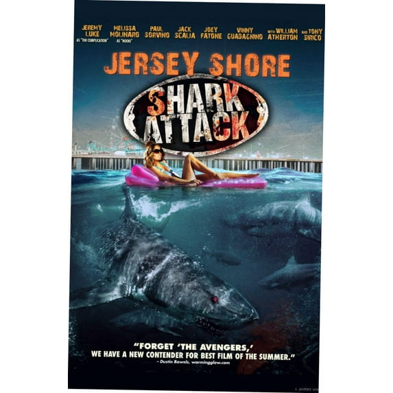 Bad Dog Posters Jersey Shore Shark Attack Mini Movie Poster 16inx24in 16x24 Poster Color Category: Multi, Unframed, Ages: Adults, Rectangle