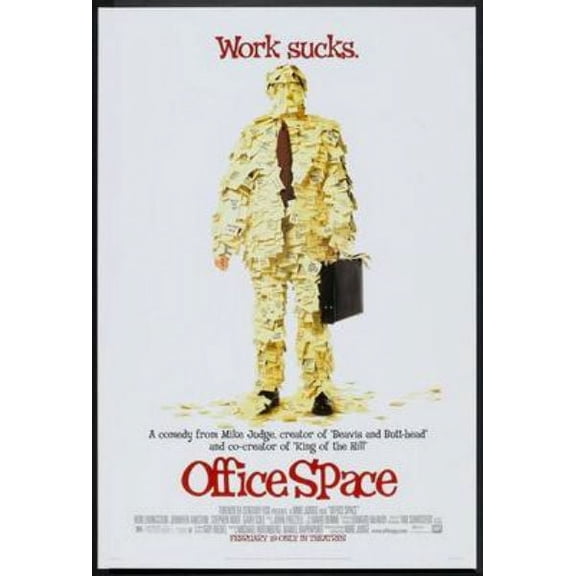 Bad Dog Posters Office Space Movie Poster Metal Print 12In x 16In 12x16 Multi-Color, Multi-color, Any Room, Movie Room, Adults, Square