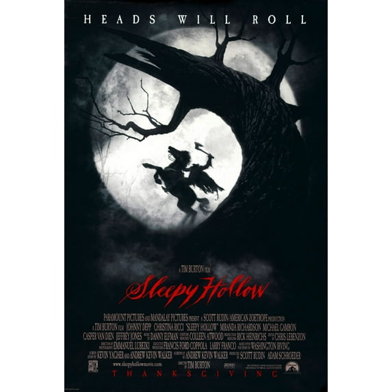 Bad Dog Posters Sleepy Hollow Movie Poster Reprint 27inx40in for any room 27x40 Multi-Color, Multi-color, Any Room, Movie Room, Adults, Square