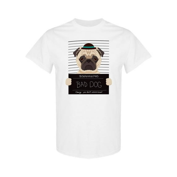 Bad Dog Pug T-Shirt Women -SPIdeals Designs, Female Medium