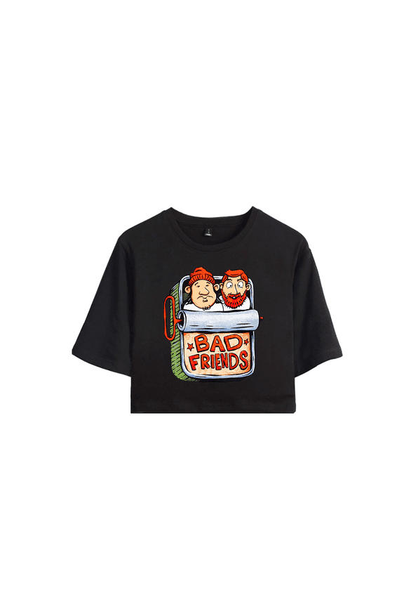 Bad Friends Merch Beastie Friends Crop Top T-shirt Baby Shorts Suits Women Girls Short Sleeve Tee