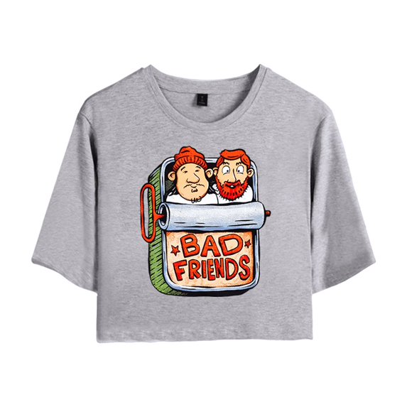 Bad Friends Merch Beastie Friends Crop Top T-shirt Baby Shorts Suits Women Girls Short Sleeve Tee