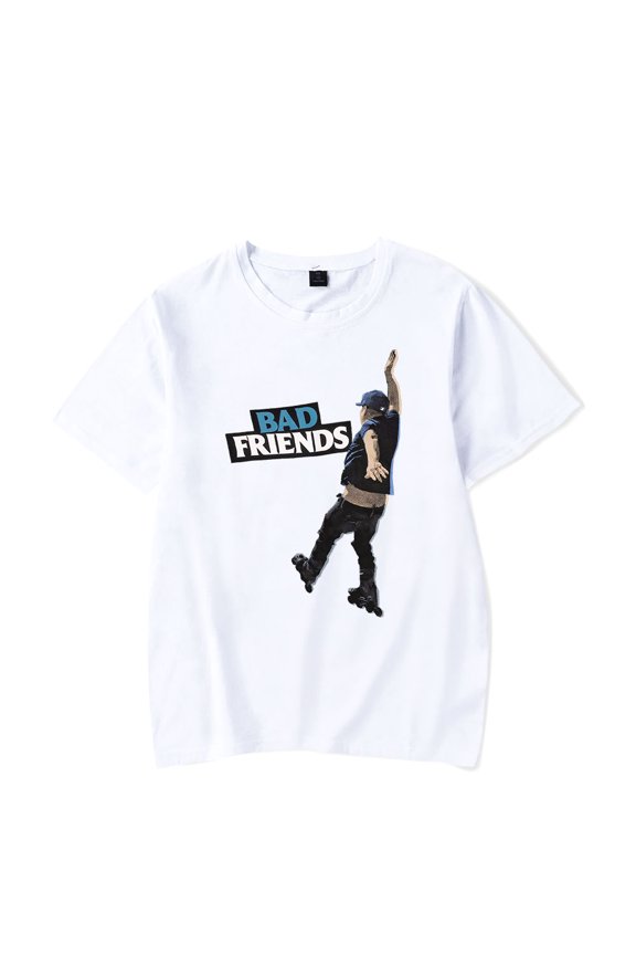 Bad Friends Merch Falling Funny T-Shirt Show Short Sleeve Comedy Graphic Unisex Clothing Streetwear For Summer