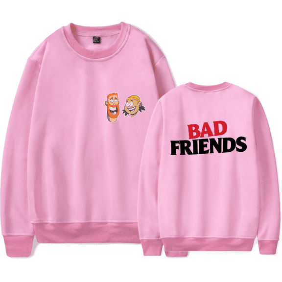 Bad Friends Merch Sweatshirt Bad Friends Classic Crewneck Unisex Long Sleeve Hoodie Pullover